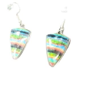Multicolor triangle earrings